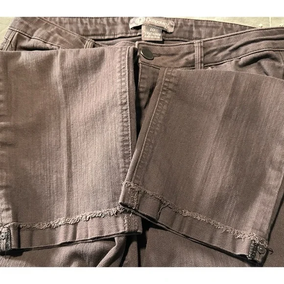 Democracy Jeans Womens Flexellent Gray Stretch Mid Rise cropped Size 10 - Picture 4 of 9